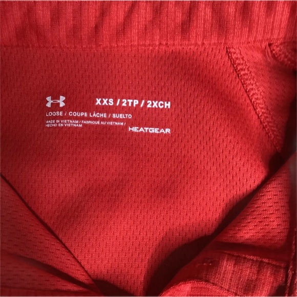 Under Armour Women's Sz XXS Red UV RIVAL Golf Polo Short Sleeve Loose Fit - Picture 5 of 10